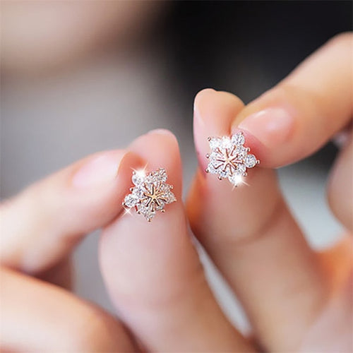 Load image into Gallery viewer, Christmas Snowflake Stud Earrings
