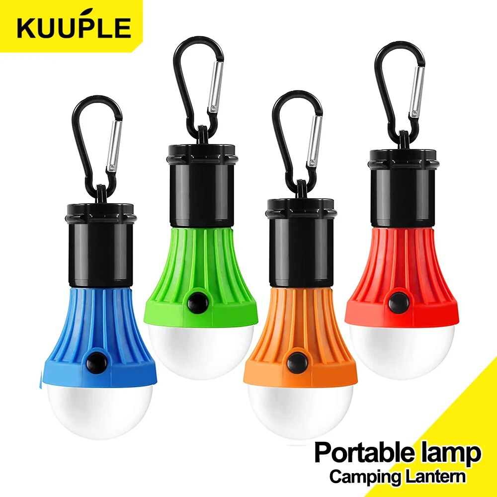 Camping Light Bulb Portable LED Camping Lantern Camp Tent Lights Lamp Camping Gear and Equipment with Clip Hook for Indoor