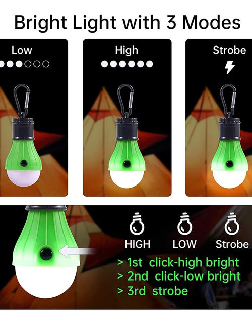 Load image into Gallery viewer, Camping Light Bulb Portable LED Camping Lantern Camp Tent Lights Lamp Camping Gear and Equipment with Clip Hook for Indoor
