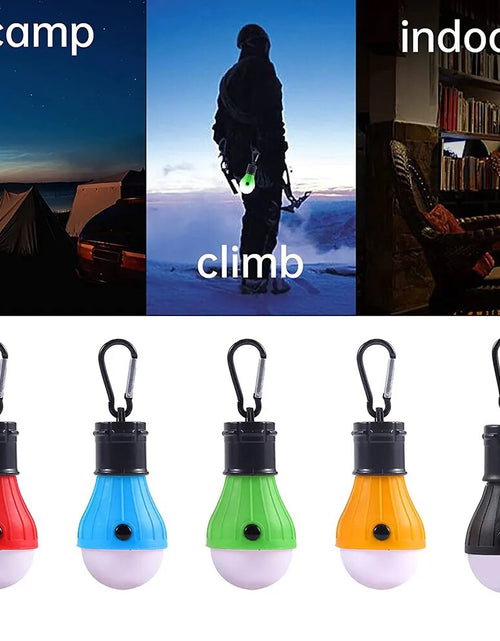 Load image into Gallery viewer, Camping Light Bulb Portable LED Camping Lantern Camp Tent Lights Lamp Camping Gear and Equipment with Clip Hook for Indoor
