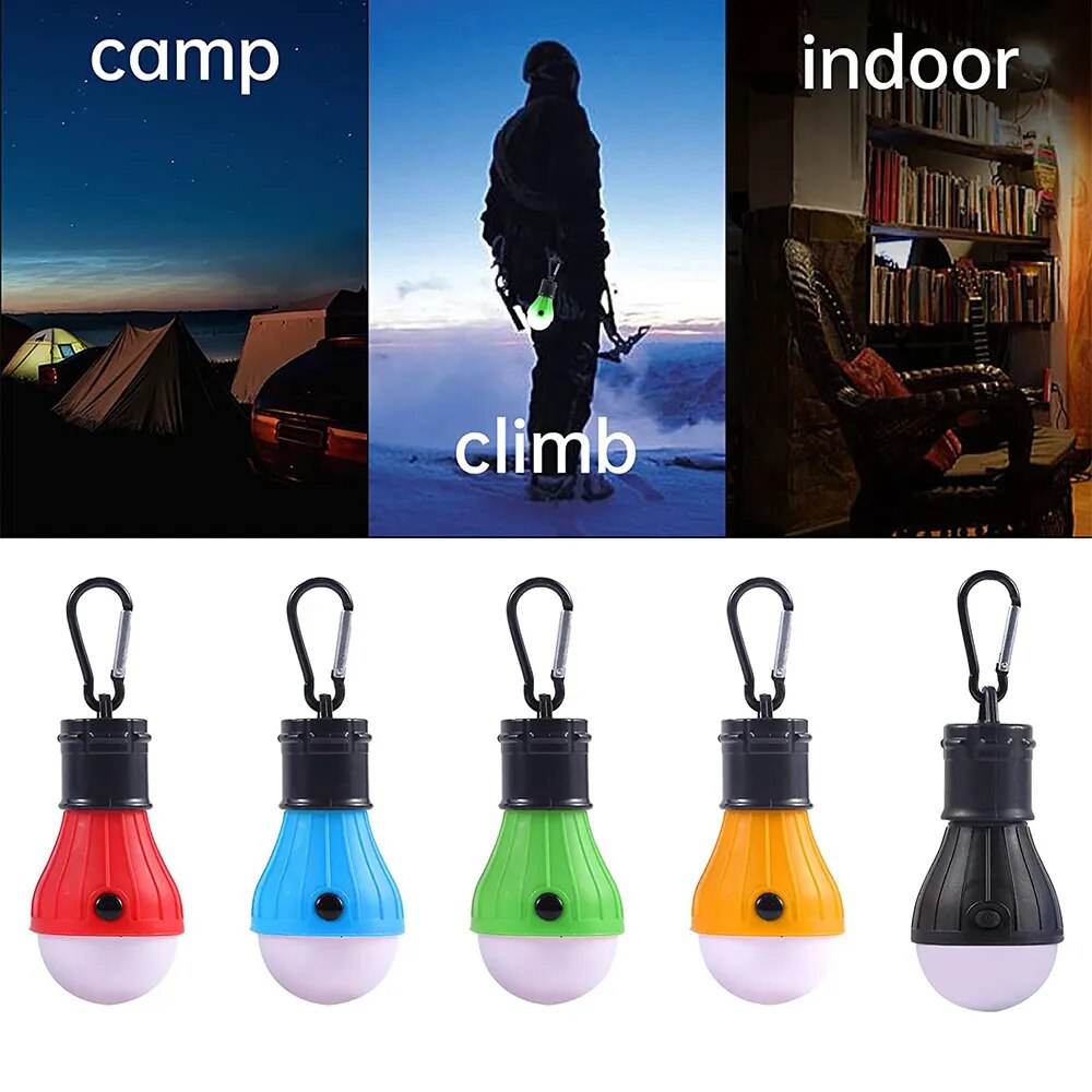 Camping Light Bulb Portable LED Camping Lantern Camp Tent Lights Lamp Camping Gear and Equipment with Clip Hook for Indoor